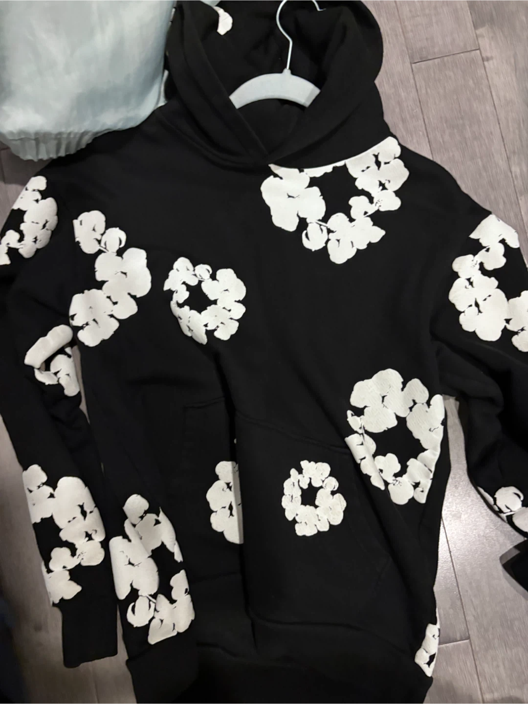 Denim tear hoodie small black