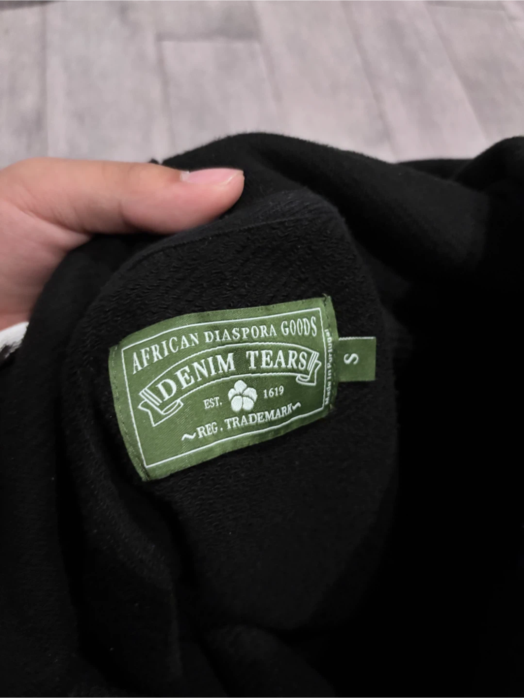 Denim tear hoodie small black - photo 3