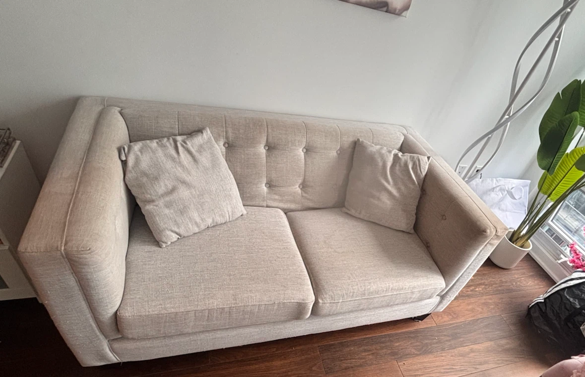 Beige Loveseat Sofa
