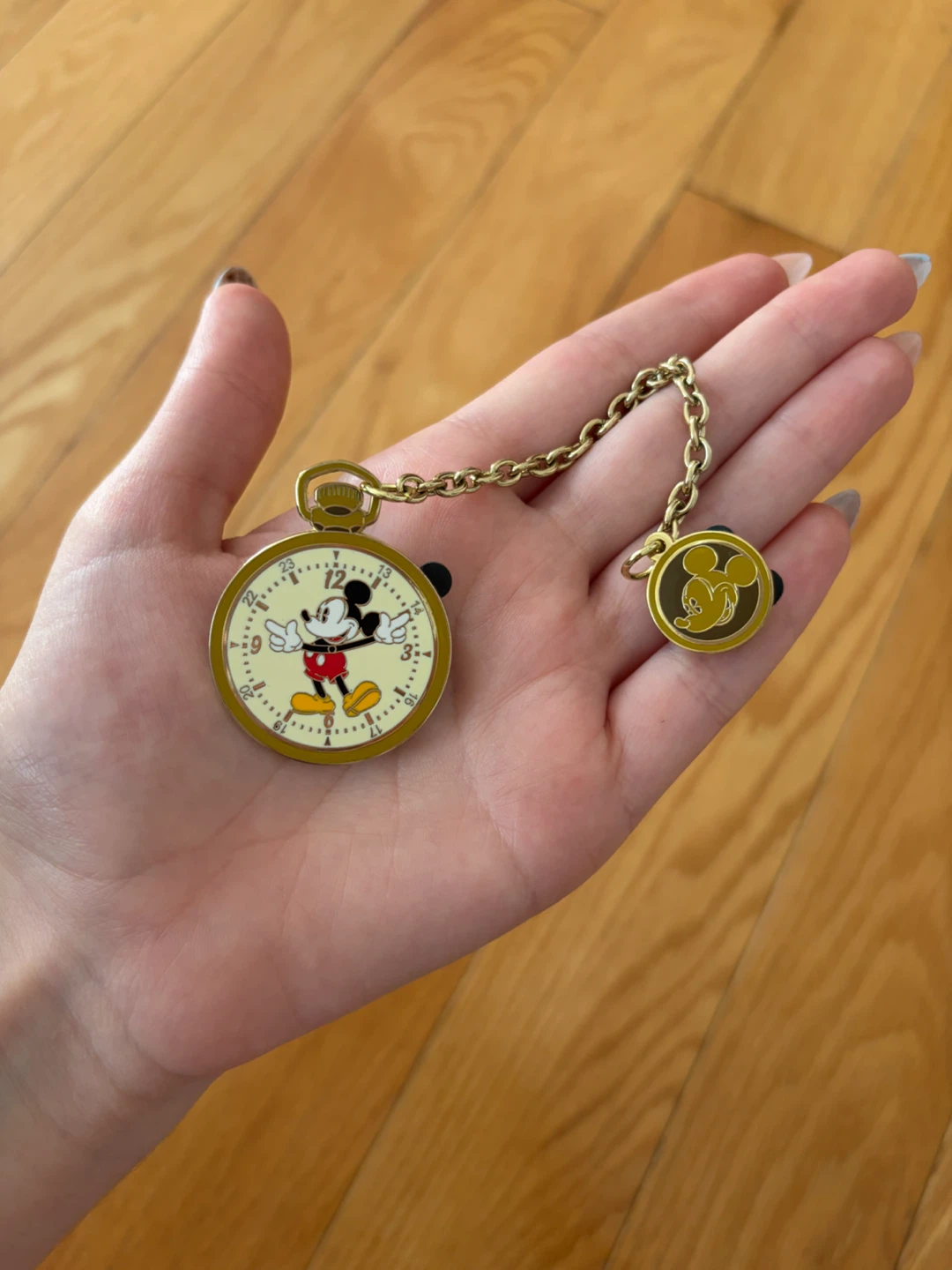 Disney Mickey Mouse Pocket Watch Enamel Pin
