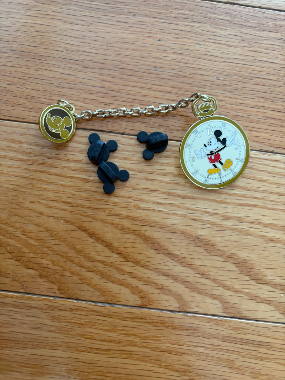 Disney Mickey Mouse Pocket Watch Enamel Pin - photo 2