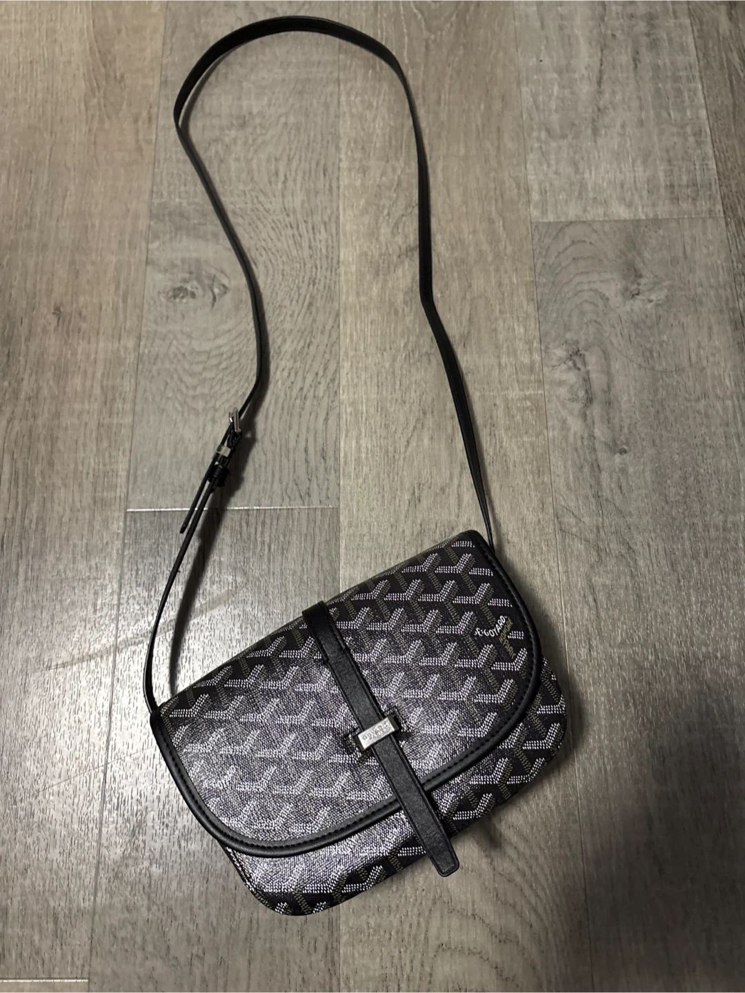 Goyard Black Canvas Shoulder Bag
