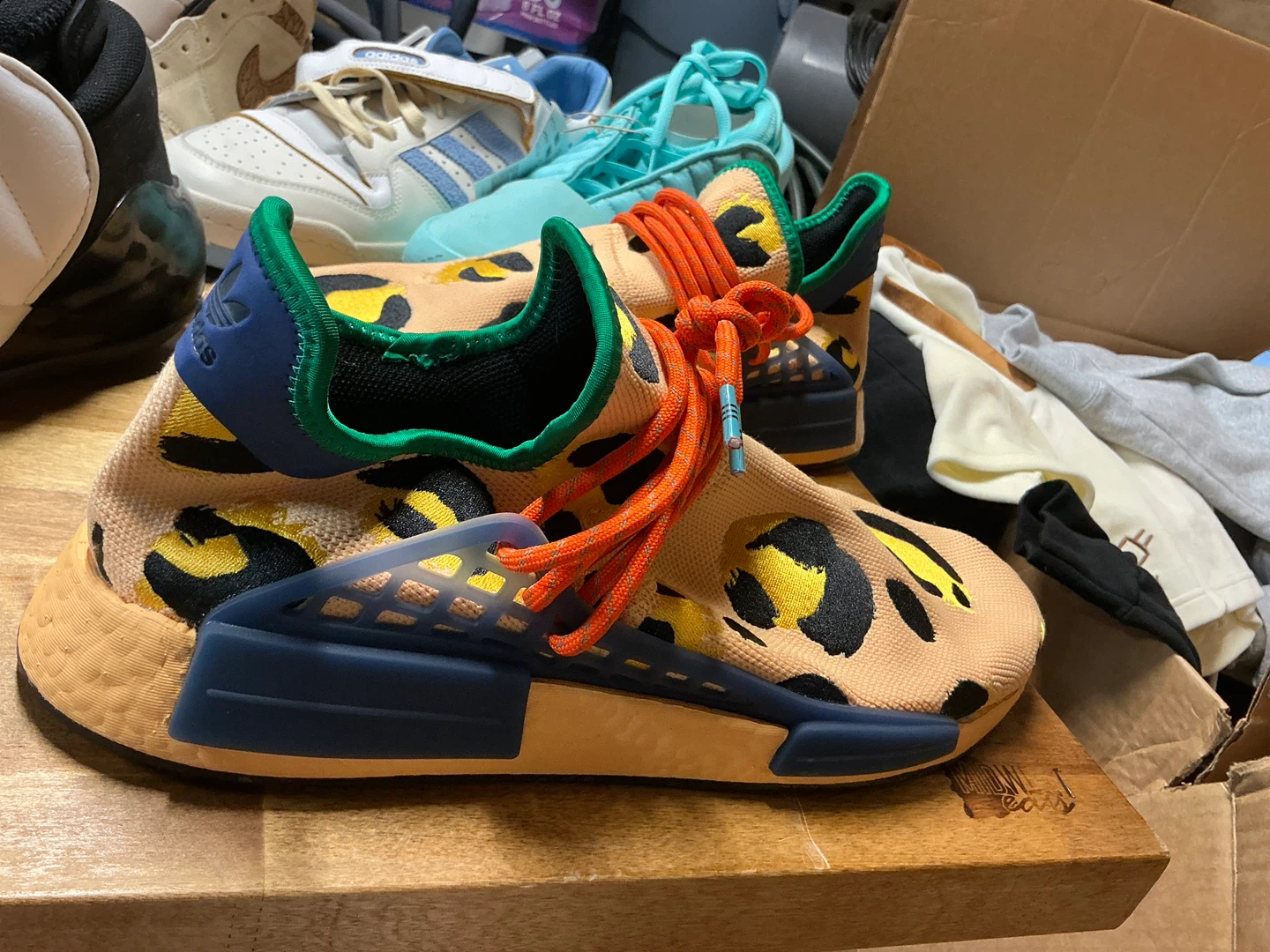 Adidas Humanrace NMD Pharrell Williams Leopard Print Sneakers - photo 3