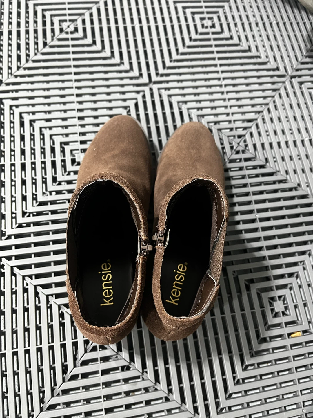 Kensie Brown Suede Ankle Boots