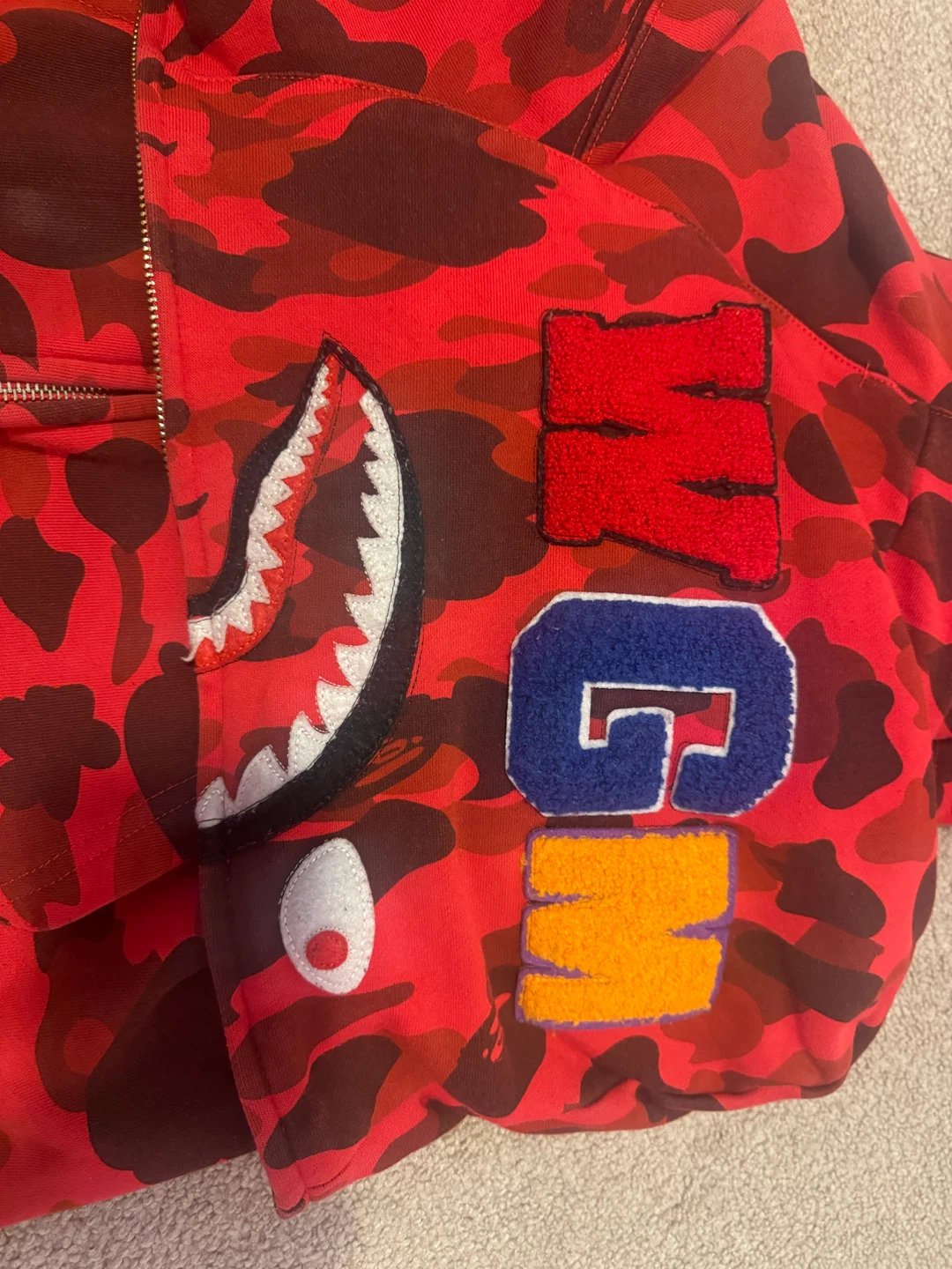 Red bape hoodie - photo 3