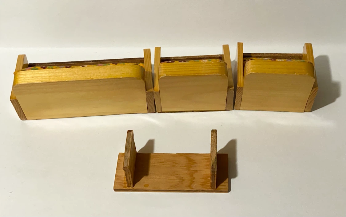 Dollhouse Miniature Wooden Vintage Living Room Set - photo 5