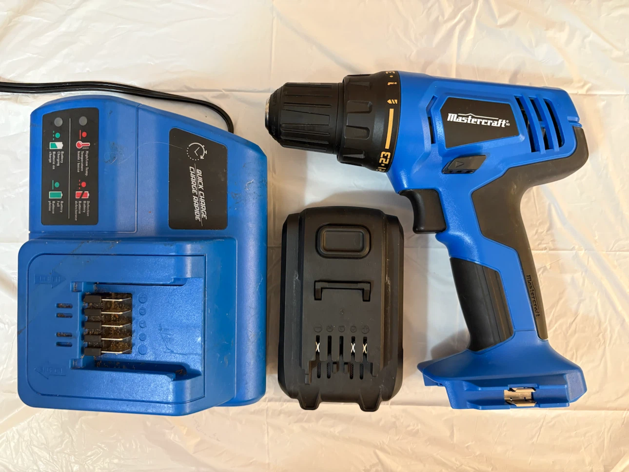 Mastercraft Cordless Drill with Charger and Battery