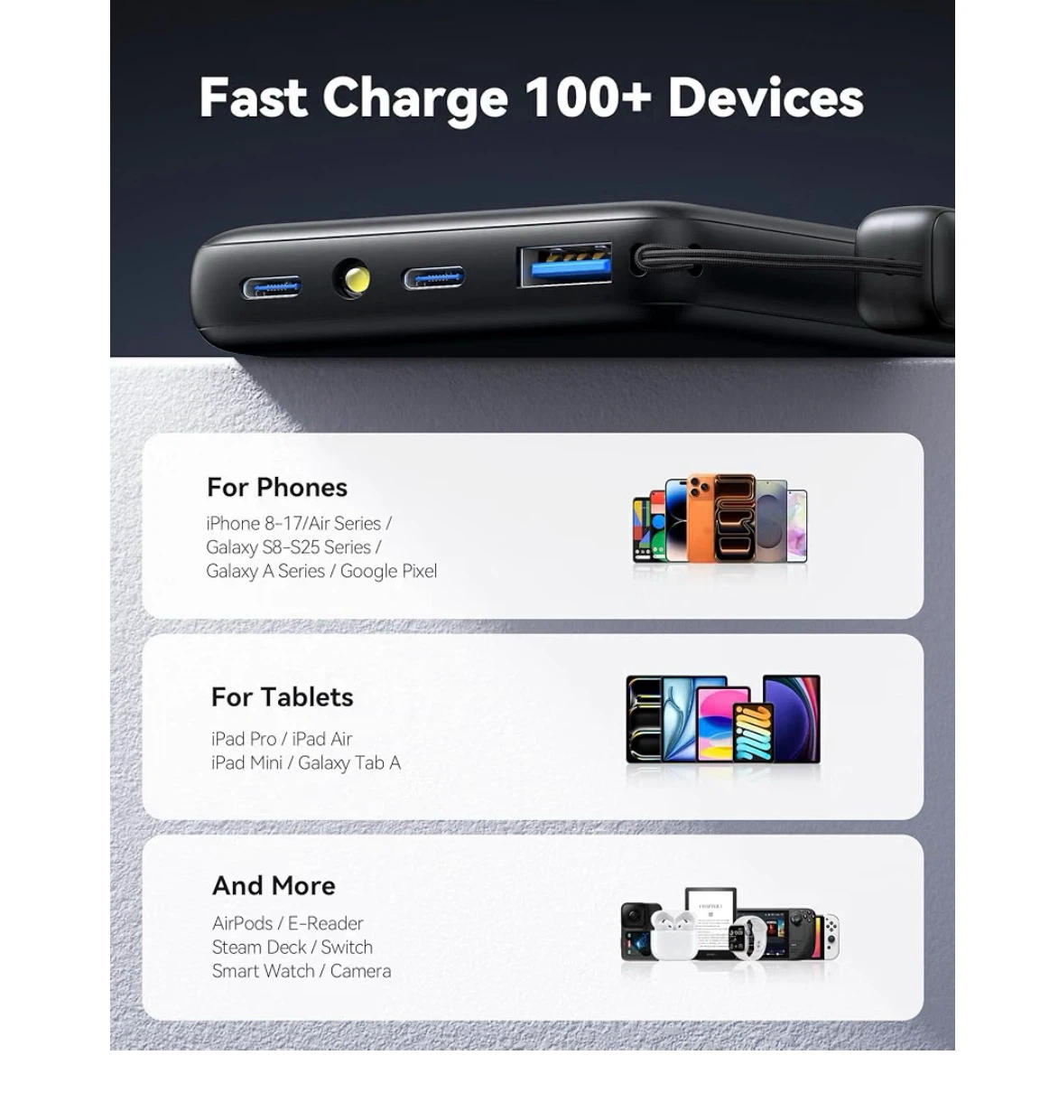 INIU 45W Fast Charging Power Bank, Smaller 10000mAh - photo 2