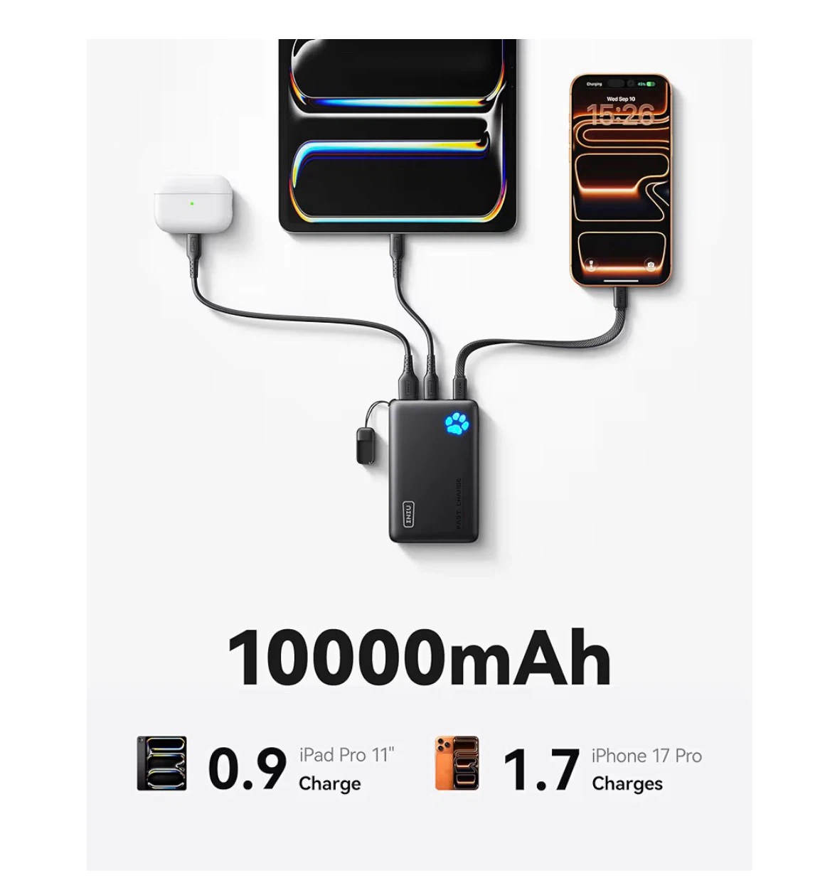 INIU 45W Fast Charging Power Bank, Smaller 10000mAh - photo 3