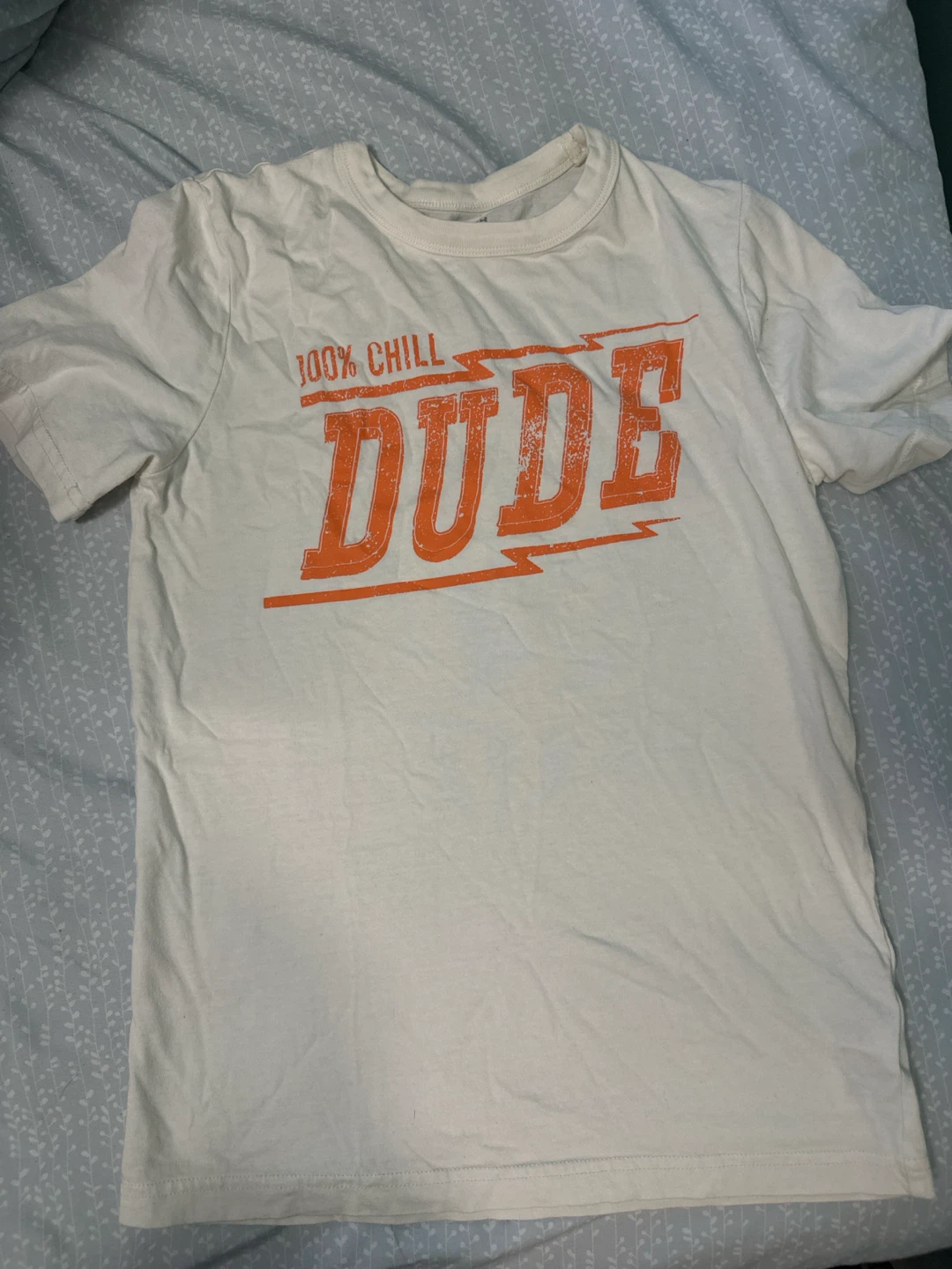 Joe fresh Cream "100% Chill DUDE" T-Shirt