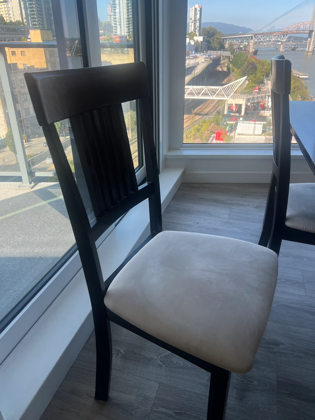 Dark Wood Dining Table with 4 Chairs - photo 3
