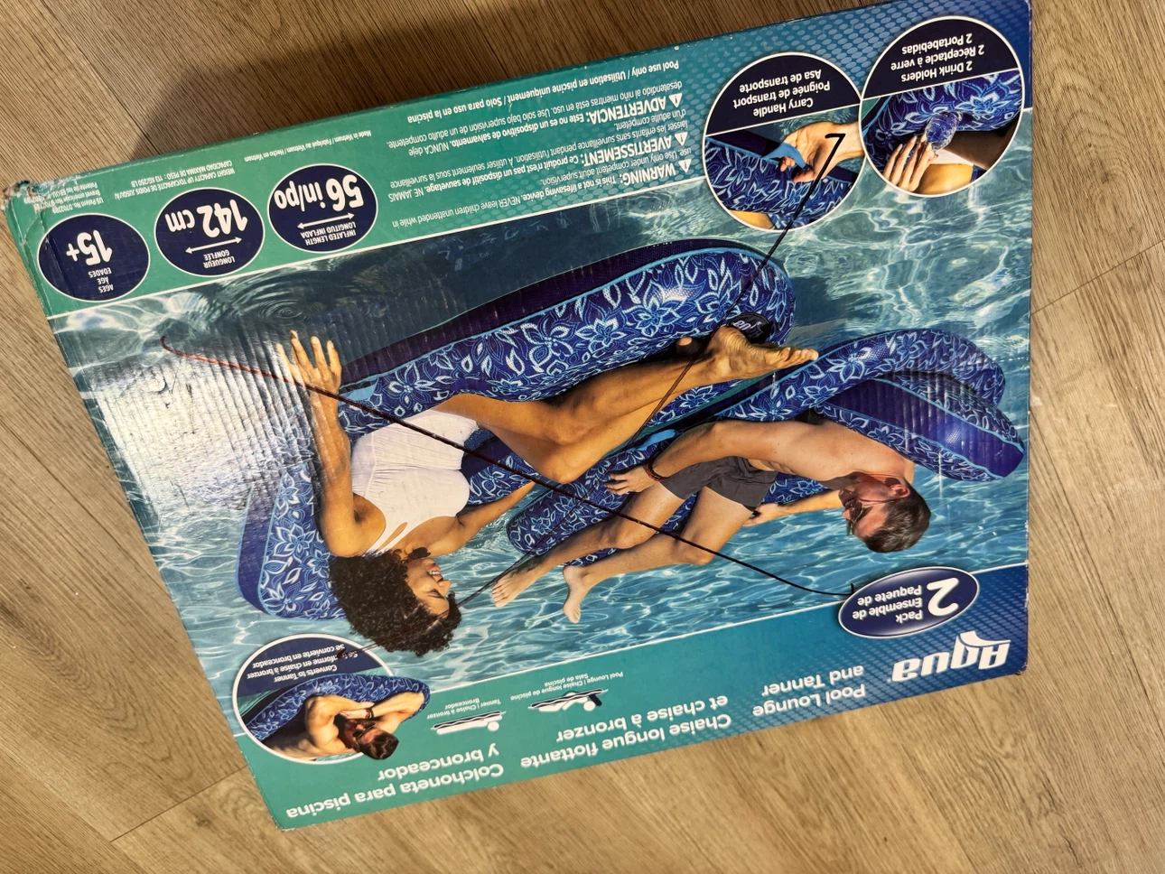 Aqua Pool Lounge & Tanner Floating Lounger - 2 Pack - photo 2