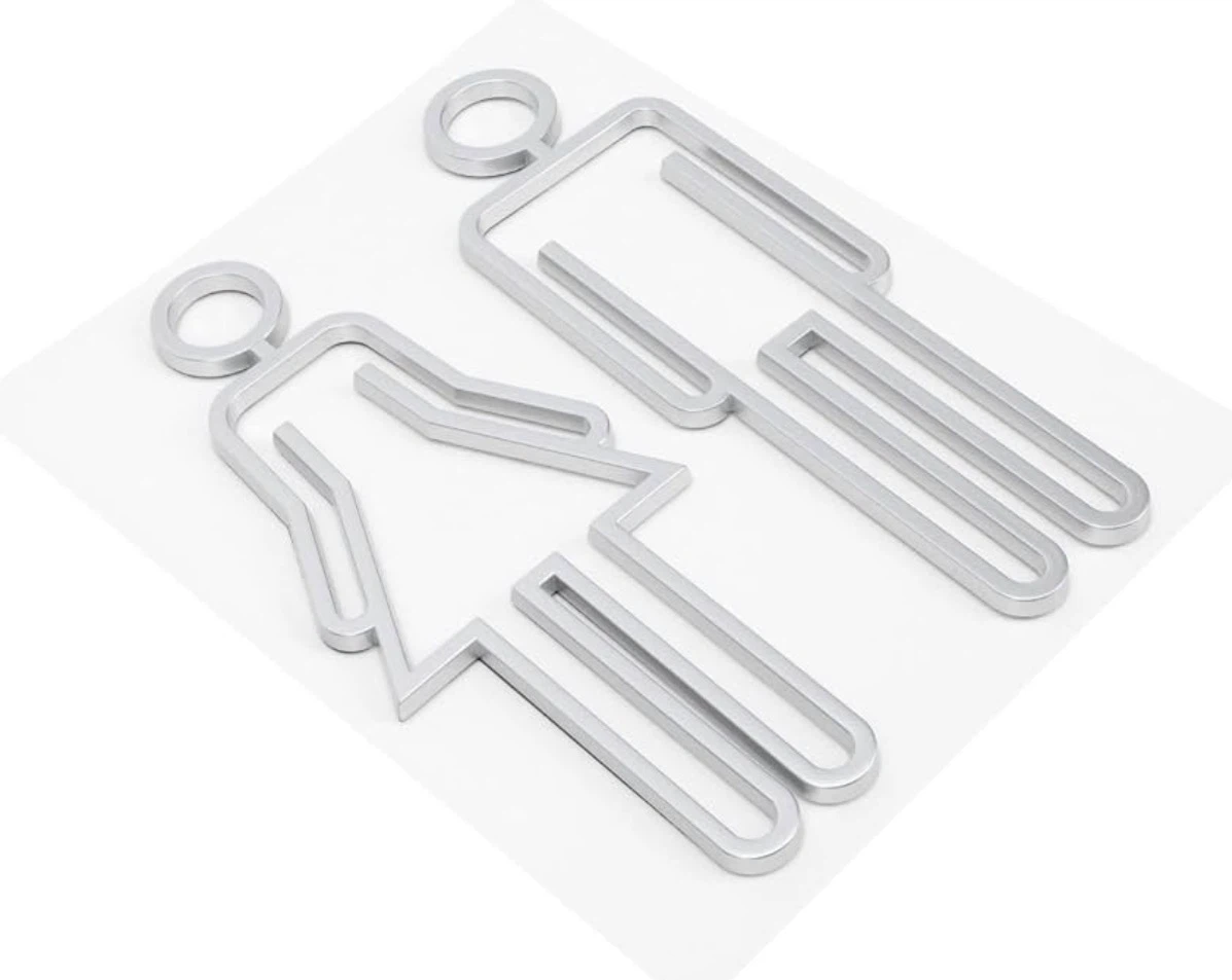 Metal Toilet Sign Set