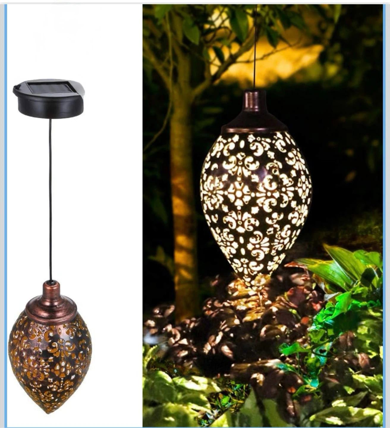 Solar Powered Hanging Lantern