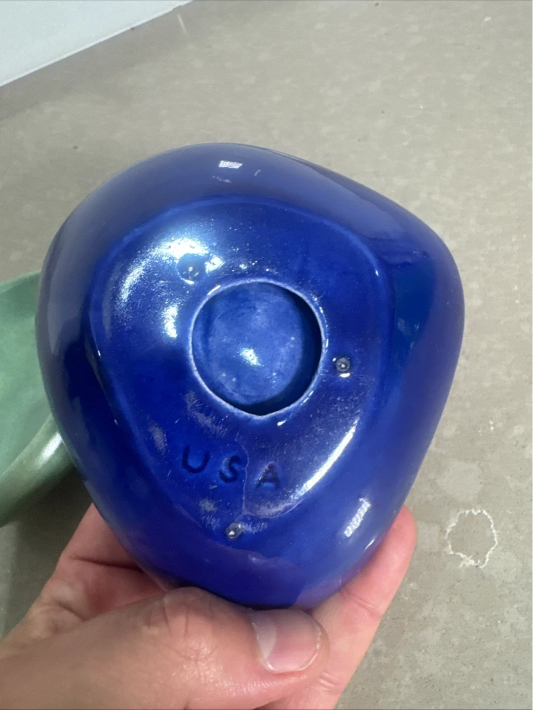 Ceramic Ashtrays - Blue and Green - Set of 2 - photo 3
