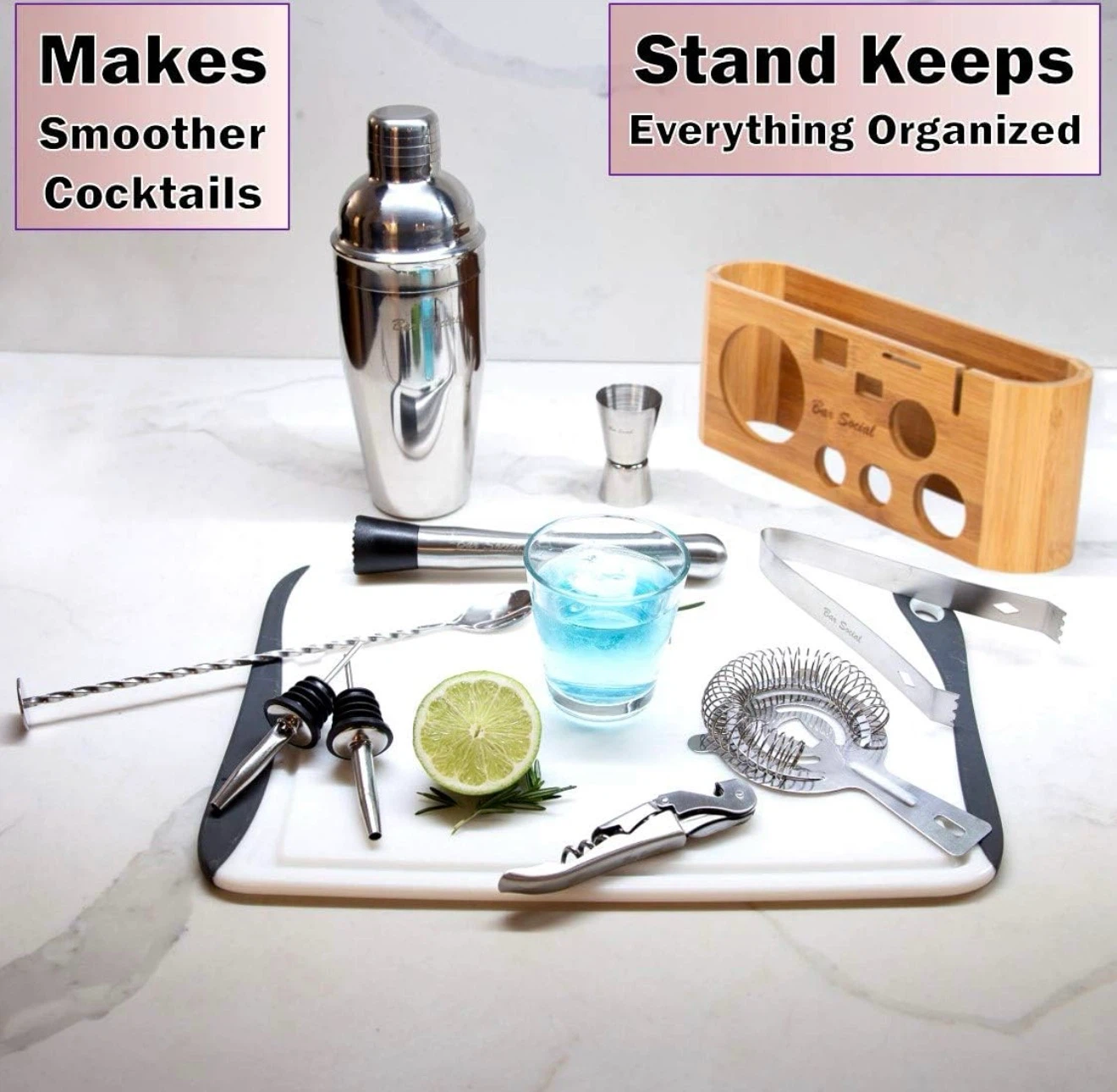 10PCS Stainless Steel Cocktail Shaker Set - photo 4