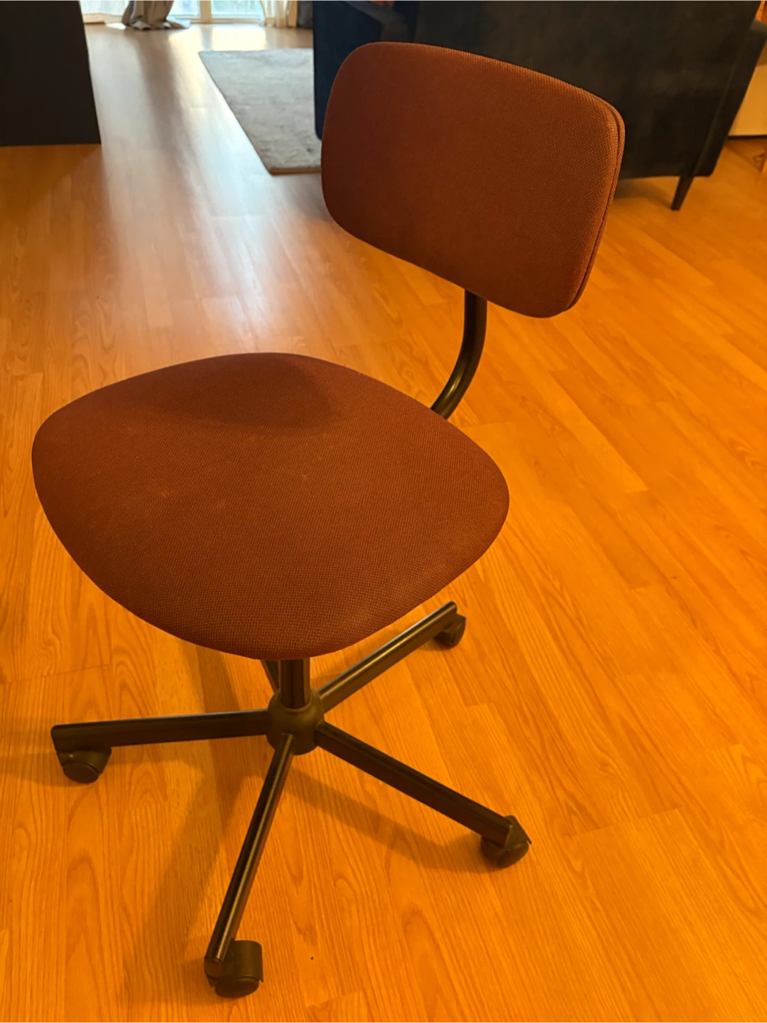Burgundy Fabric Office Chair