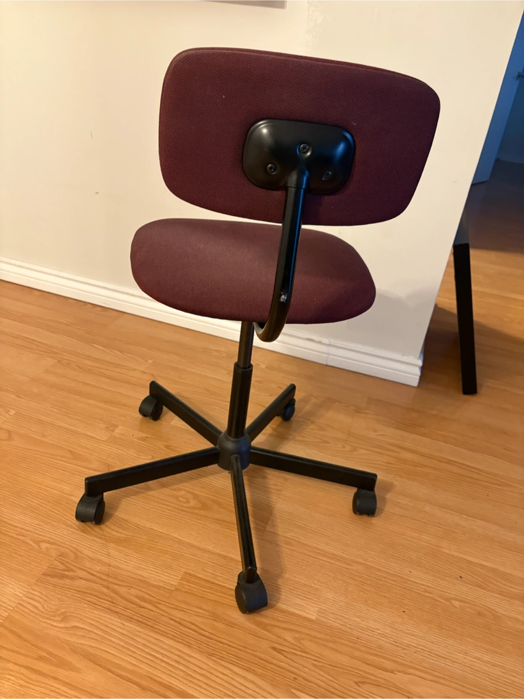 Burgundy Fabric Office Chair - photo 2