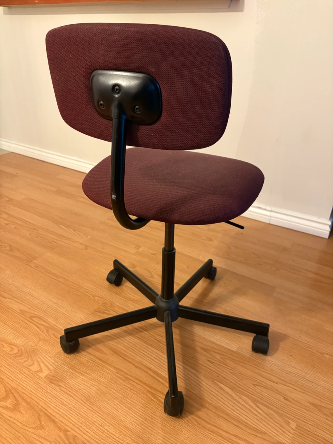 Burgundy Fabric Office Chair - photo 3