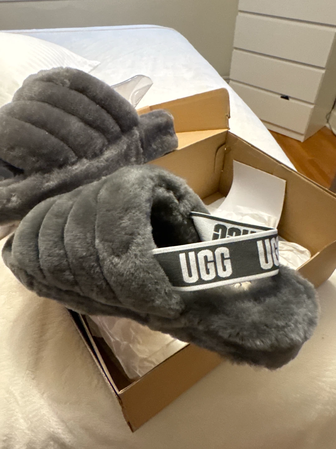 UGG Fluff Yeah Slide Slippers Grey