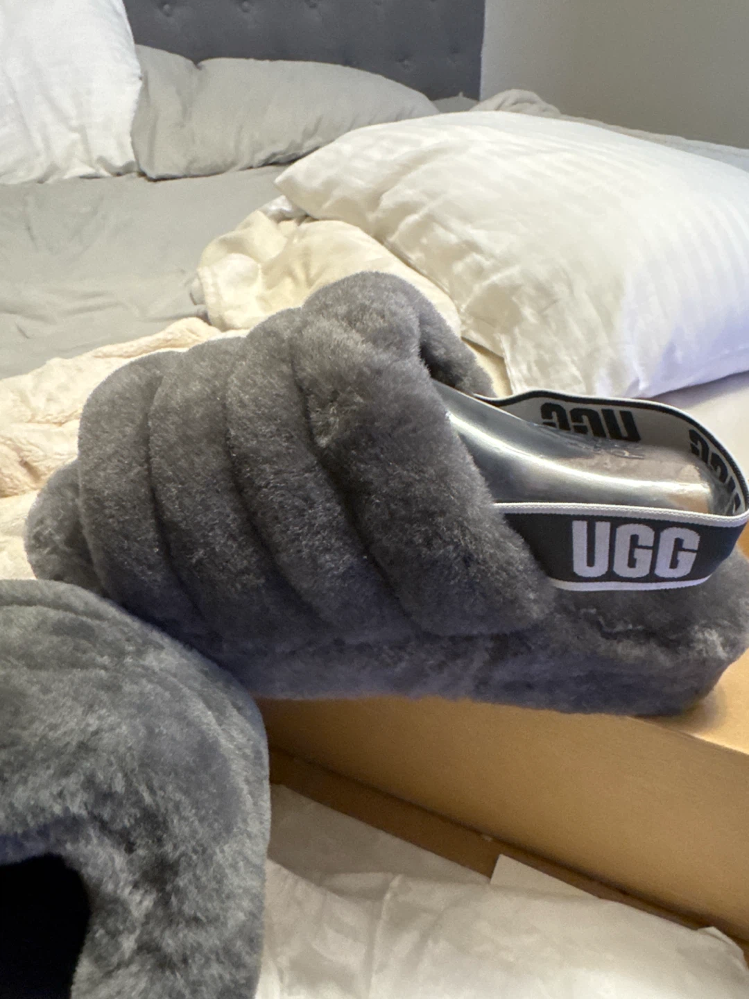 UGG Fluff Yeah Slide Slippers Grey - photo 2