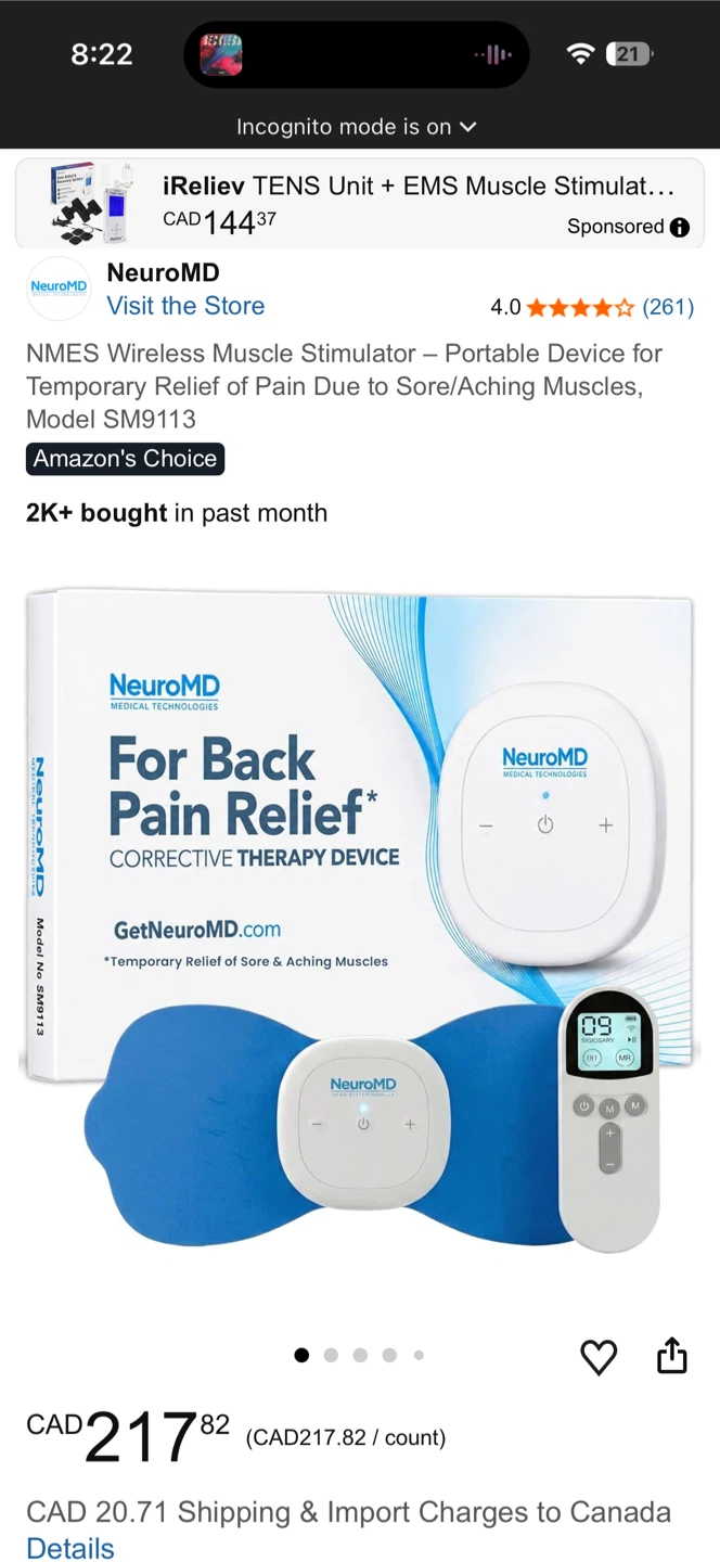 NeuroMD Corrective Therapy Device for Back Pain Relief - photo 5