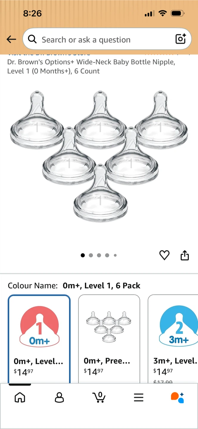 Brand New-Dr. Brown's Level,1  Baby Bottle Nipples, 6 Count - photo 2