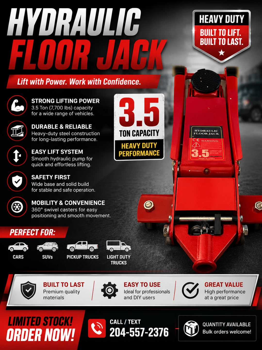 3.5 ton floor jack - photo 3