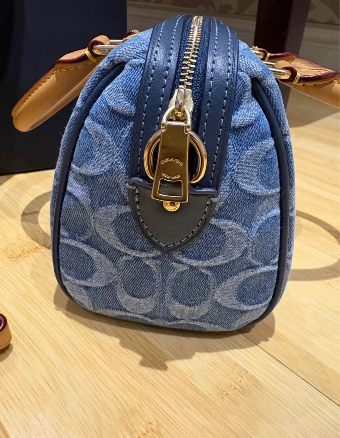 BRAND NEW Coach Signature Denim Mini Rowan - photo 4