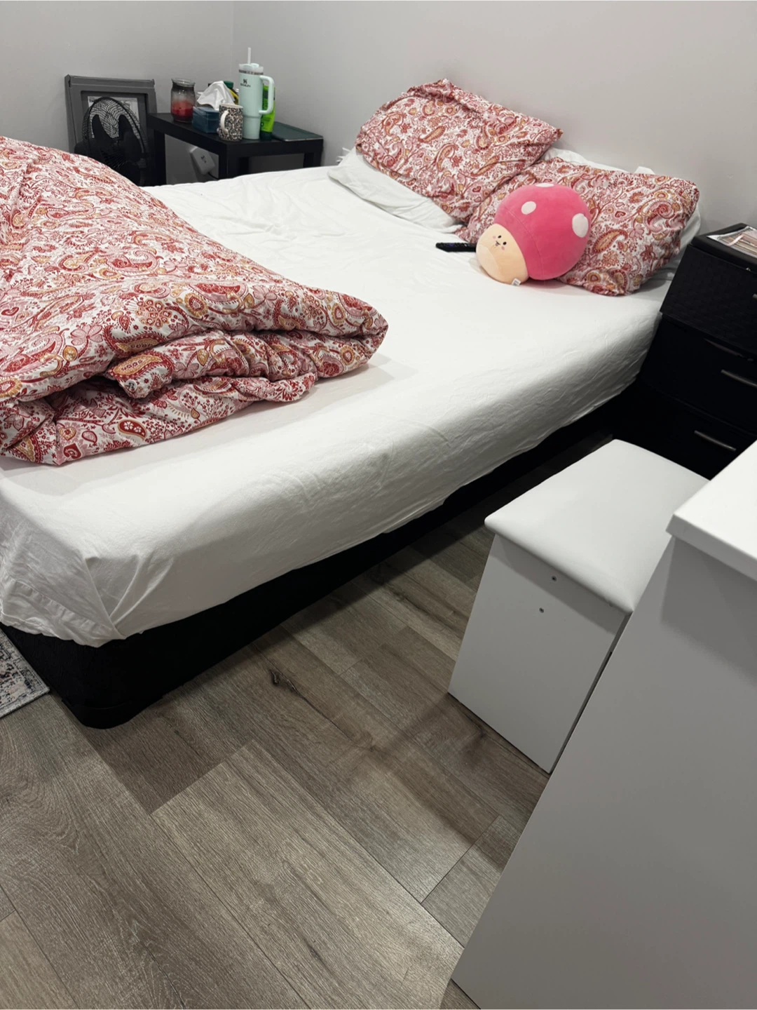 Queen matress with bed box and matress cover
