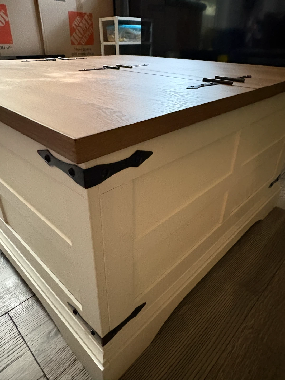 Farmhouse Coffee Table with Storage - photo 2