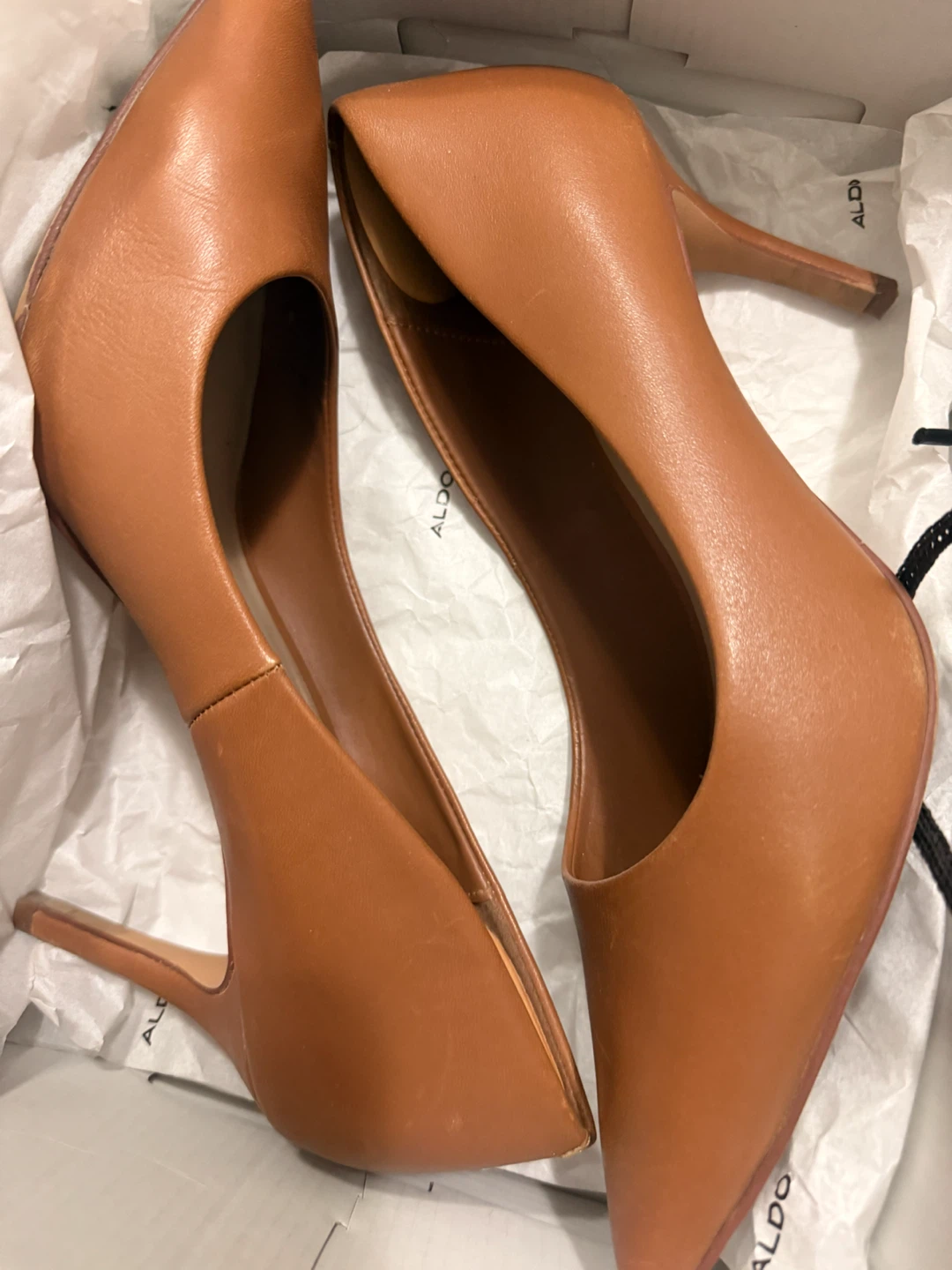 ALDO Women's Heels - Brown Leather Pumps - Size 8