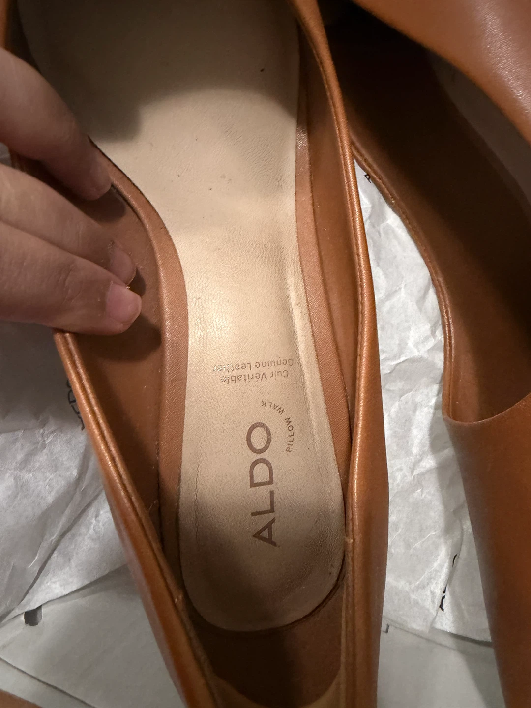 ALDO Women's Heels - Brown Leather Pumps - Size 8 - photo 4