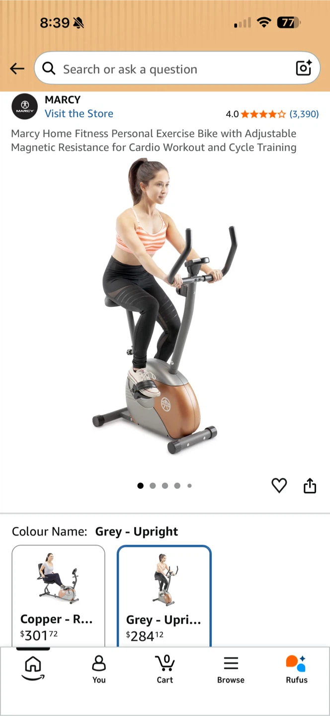 Marcy Upright Magnetic Resistance Exercise Bike