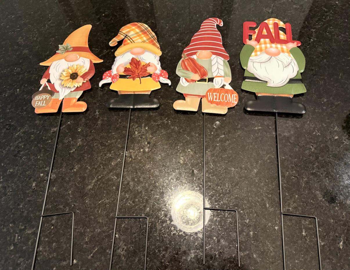 Four (4) Gnome Garden Picks - Pick up in Alpine Park SW