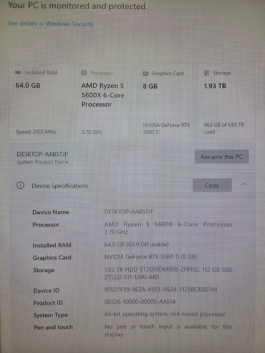Gaming PC - Ryzen 5 5600X, RTX 3060 Ti, 64GB RAM - photo 4
