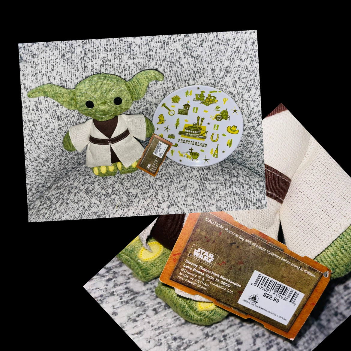 New Disney Parks Star Wars Yoda plush and collectible plate