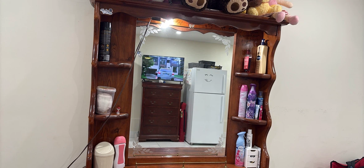 Wooden Dresser with Mirror - photo 3