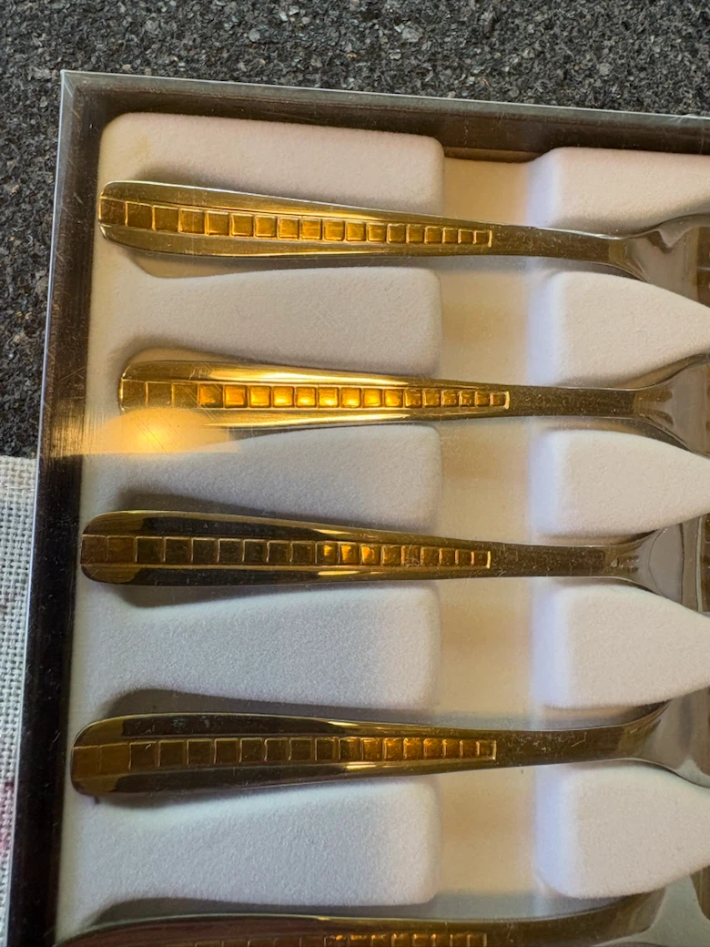Set of 12 Dessert Forks and Cake Server - photo 2