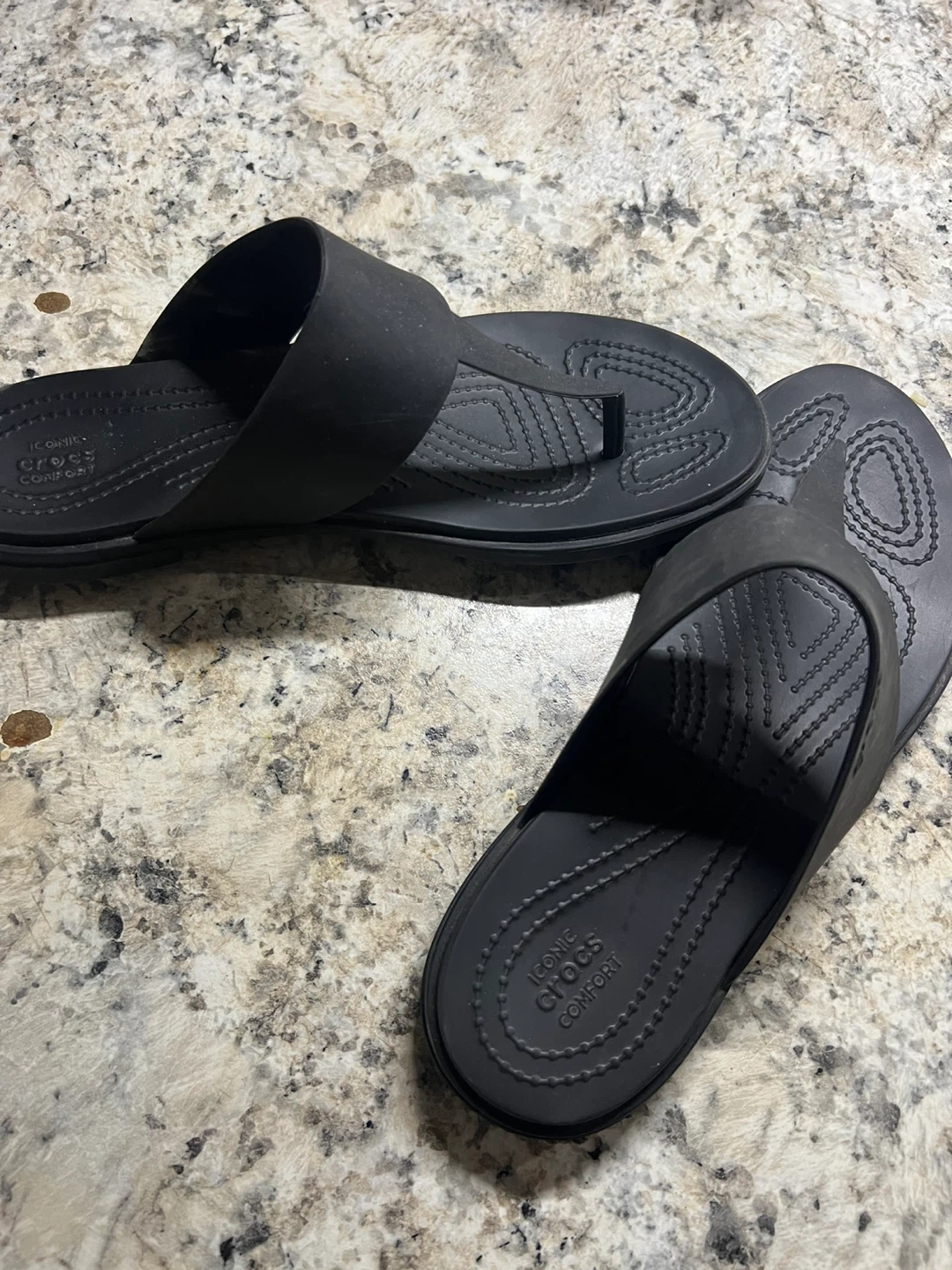 Black Crocs Comfort Flip Flop Sandals - photo 2