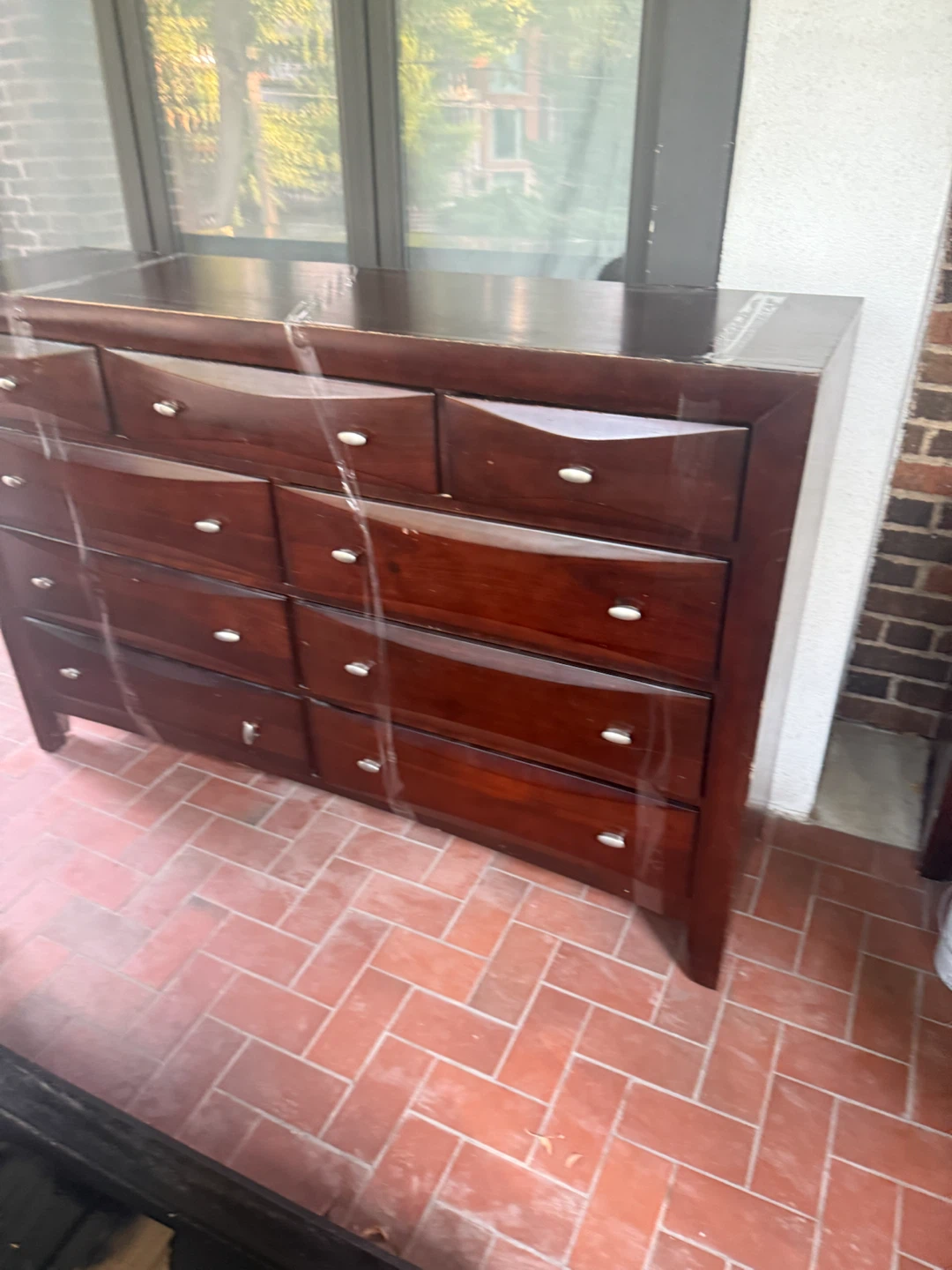 Dark Wood 10-Drawer Dresser - photo 2