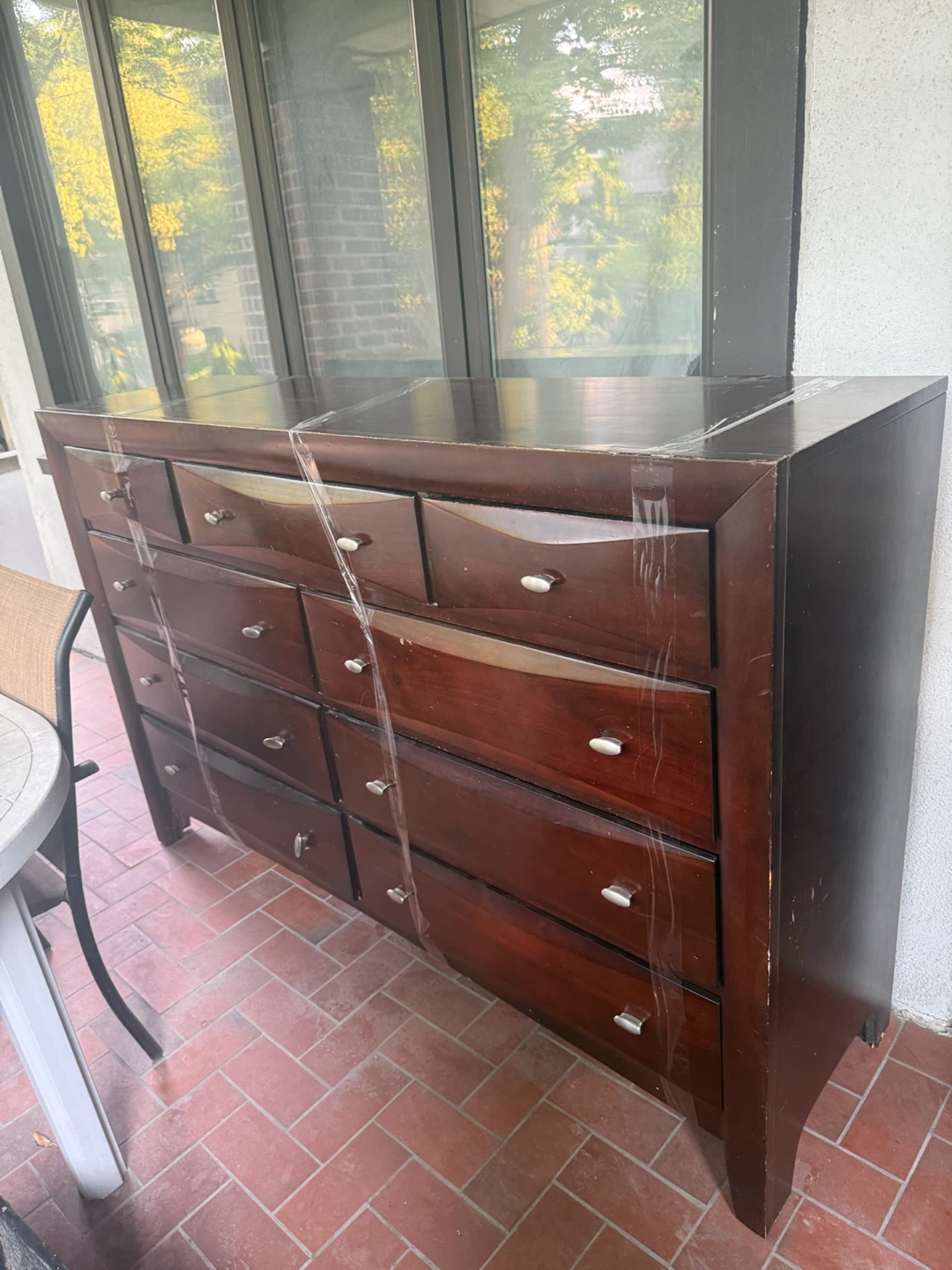 Dark Wood 10-Drawer Dresser - photo 4
