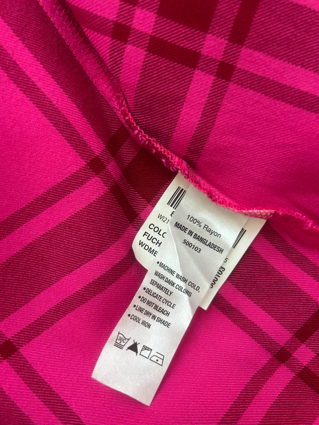 Bare Denim Hot Pink Plaid Flannel Button Down Shirt / XS - photo 5