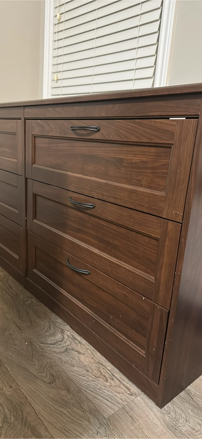 Dark Brown Dresser with 6 Drawers - photo 3