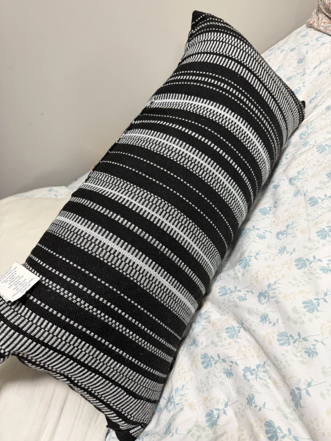 Nautica Bolster Pillow Black & White Stripe - photo 2