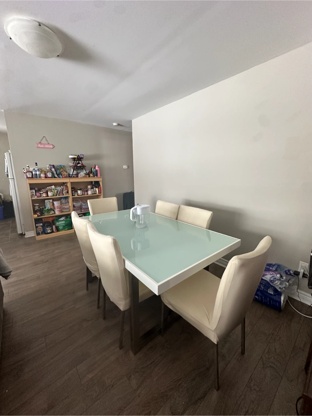 Glass Top Dining Table + 6 Free chairs and 6 free chair covers - photo 4