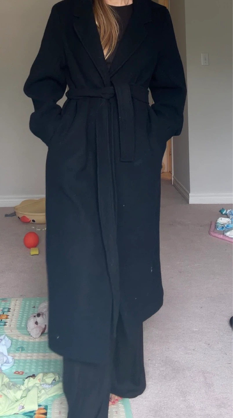 Calvin Klein Black Maxi Coat