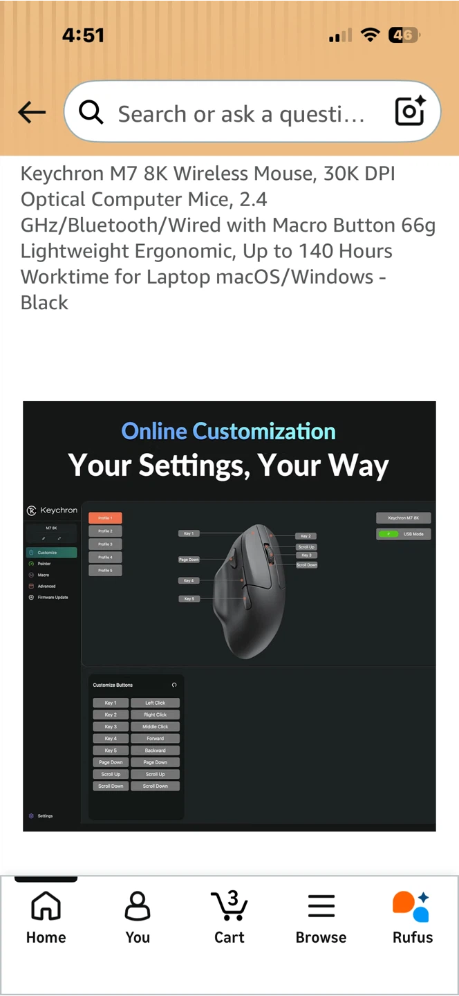 Keychron M7 8K Wireless Mouse - photo 3