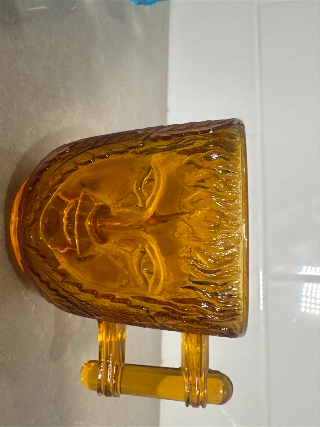 Lot 3 Amber Glass Face Mug - photo 5