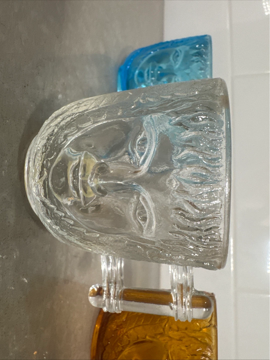 Lot 3 Amber Glass Face Mug - photo 4